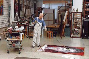 Sighard Gille im Atelier 2008